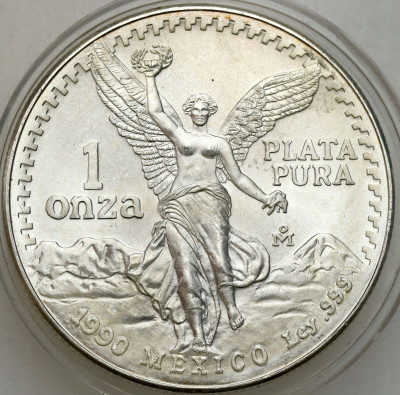 Meksyk. 1 onza 1990 Wolność – UNCJA SREBRA