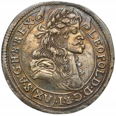 Węgry, Leopold I (1658-1705), 15 krajcarów 1682 KB, Kremnica - ŁADNE