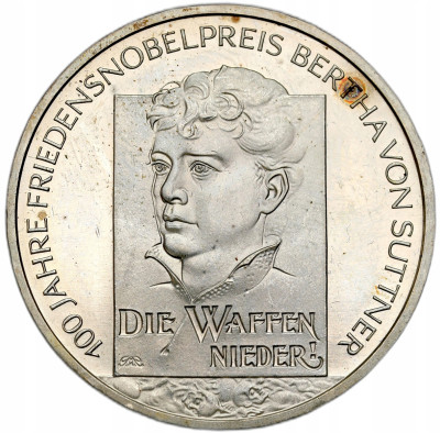 Niemcy. 10 euro 2005 Bertha von Suttner – SREBRO