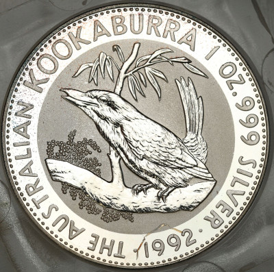 Australia. 1 dolar 1992 Kookaburra – UNCJA SREBRA