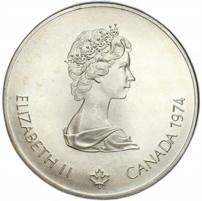 Kanada. 5 dolarów 1974 Olimpijczyk ze zniczem– SREBRO