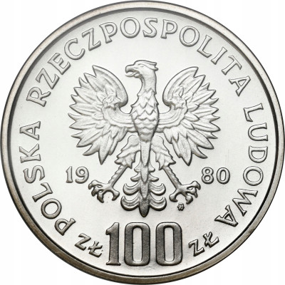 100 złotych 1980 Głuszec, Ochrona Środowiska, PCG PR70 – SREBRO