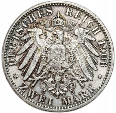 Niemcy - Badenia. 2 marki 1906, Karlsruhe – SREBRO