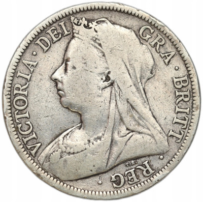 Anglia - 1/2 korony 1900 Królowa Wiktoria – SREBRO