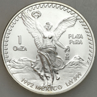 Meksyk. 1 onza 1992 Wolność – UNCJA SREBRA