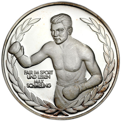Niemcy. Medal 1995 pięściarz Max Schmeling – SREBRO