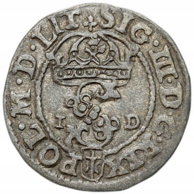 Zygmunt III Waza. Szeląg 1588, Olkusz - znak Półruszt