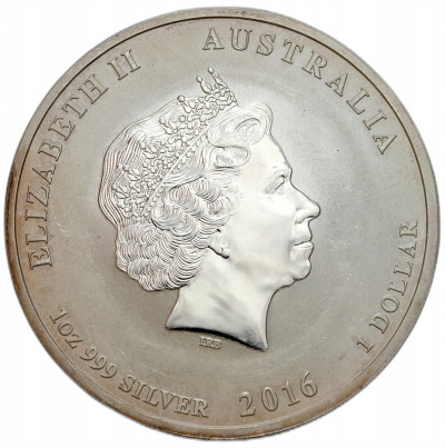 Australia - 1 dolar 2016 Rok Małpy - SREBRO UNCJA