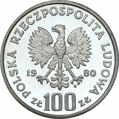 100 złotych 1980 Głuszec Ochrona Środowiska - SREBRO