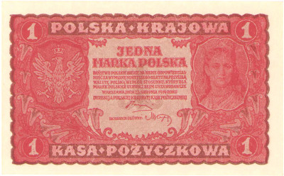 1 marka polska 1919 seria I-FU