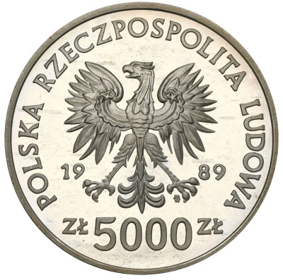 PRL. 5.000 złotych 1989 Jagiełło – SREBRO