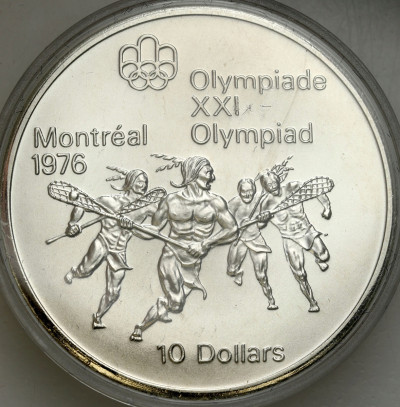 Kanada. 10 dolarów 1974 Lacrosse – SREBRO