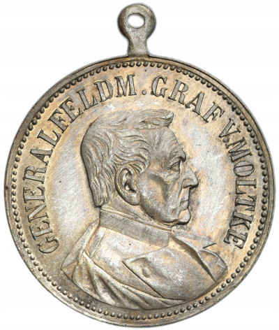 Moltke, Helmuth Graf v. 1800-1891. Medal srebrzony 1890