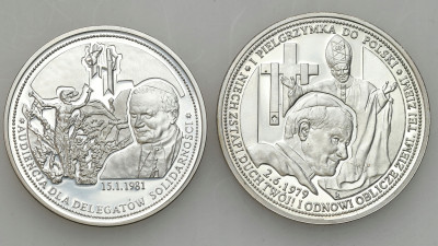 Jan Paweł II. Zestaw 2 medali – SREBRO
