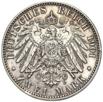 Niemcy, Prusy. Wilhelm II (1888–1918). 2 marki 1901, Berlin
