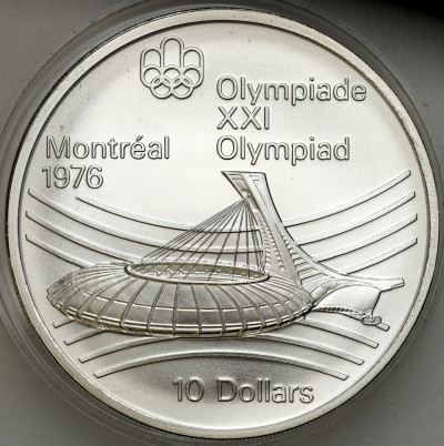 Kanada. 10 dolarów 1976 Stadion olimpijski – SREBRO