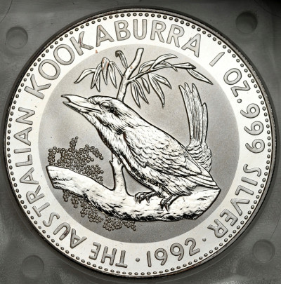 Australia. 1 dolar 1992 Kookaburra – UNCJA SREBRA