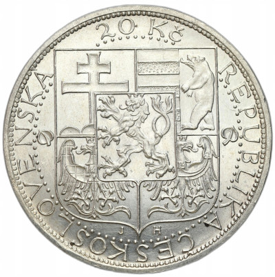 Czechosłowacja. 20 Koron 1937 – SREBRO