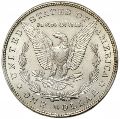 USA - 1 dolar Morgana 1880 - SREBRO NNC MS64
