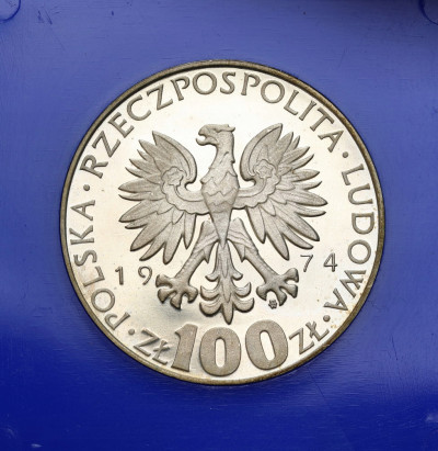 PRÓBA Srebro 100 złotych 1974 Skłodowska