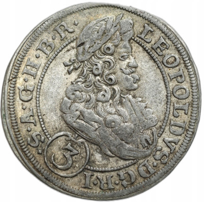 Austria, Leopold I (1657-1705). 3 krajcary 1699, CB Brzeg