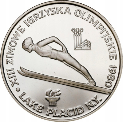 PRL. 200 złotych 1980 Olimpiada Lake Placid znicz – SREBRO