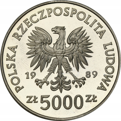PRL. 5.000 złotych 1989 Westerplatte – SREBRO
