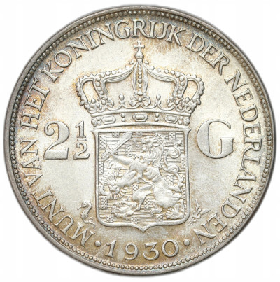 Holandia. 2 1/2 guldena 1930 – SREBRO