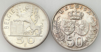 Belgia. 50 franków 1951-1960, 2 szt – SREBRO