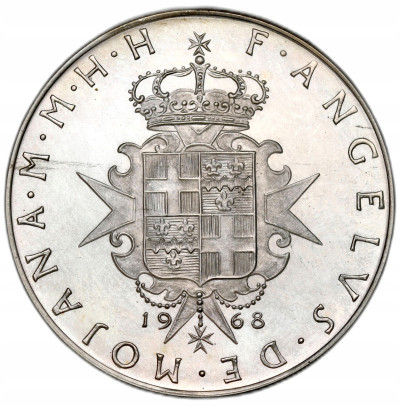 Zakon Maltański. 3 scudi 1968 – SREBRO