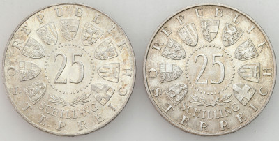 Austria. 25 szylingów 1929-1956, 2 szt – SREBRO