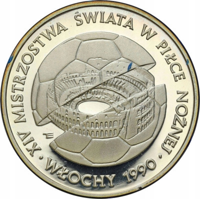 500 złotych 1988 MŚ w piłce nożnej Włochy 1990 – SREBRO