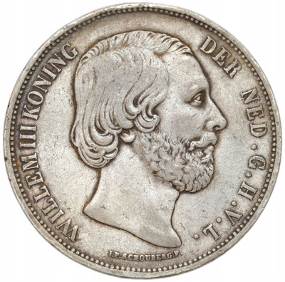 Niderlandy. Wilhelm III (1849–1890). 2 1/2 guldena 1874, Utrecht – SREBRO