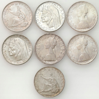 Włochy. 500 lirów 1958-1967, SREBRO – 7 szt