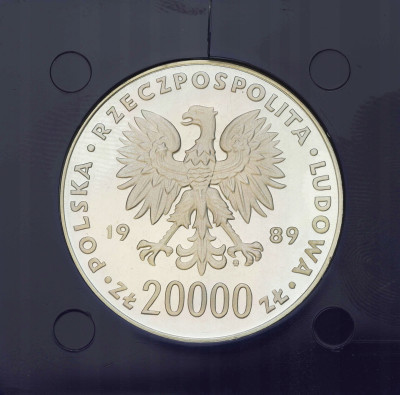 PRL. 20.000 złotych 1989 FIFA Włochy 1990