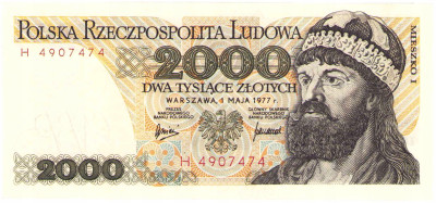 2.000 złotych 1977 seria H