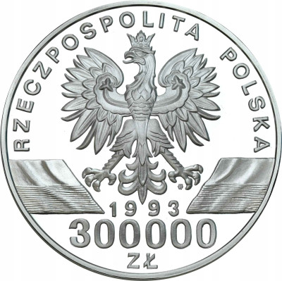 III RP. 300.000 złotych 1993 Jaskółki – UNCJA SREBRA