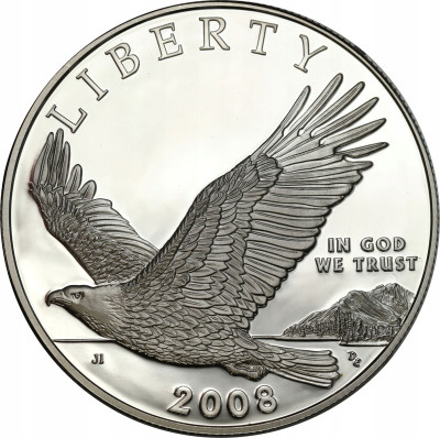 USA. 1 dolar 2008, Bielik Amerykański – SREBRO