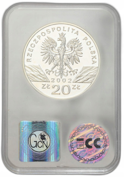 20 złotych 2002 Żółw Błotny GCN PR68 - SREBRO