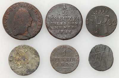 Niemcy, Austria. Zestaw monet – 6 szt