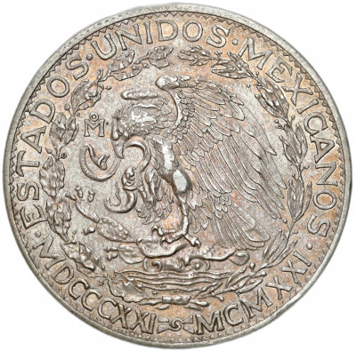 Meksyk. 2 pesos 1921, 100-lecie niepodległości – SREBRO