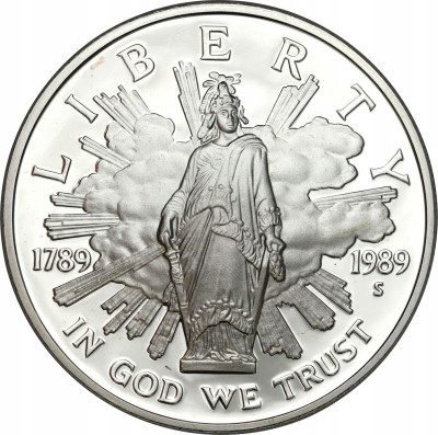 USA. 1 dolar 1989 Kongres - SREBRO