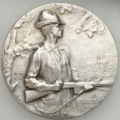 Szwajcaria. Srebrny medal strzelecki 1904