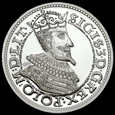 Replika. Zygmunt III Waza. Szóstak (6 groszy) 1595, Wschowa – SREBRO