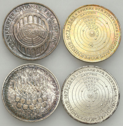 Niemcy. 5 marek 1973-1974 RÓŻNE, 4 szt – SREBRO