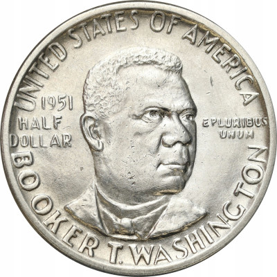 USA. 1/2 dolara 1951, Booker T. Washington – SREBRO