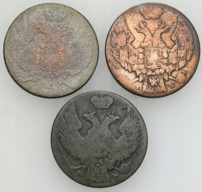 Polska. 10 groszy 1839 -1840 – zestaw 3 szt