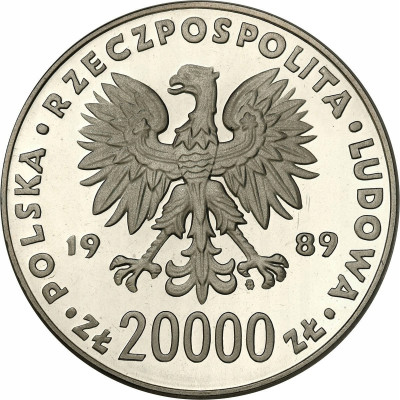 PRL. 20.000 złotych 1989 M. Świata Włochy 1990 – SREBRO