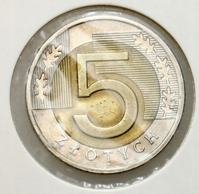 5 złotych 1994 - SKRĘTKA około 45 stopni