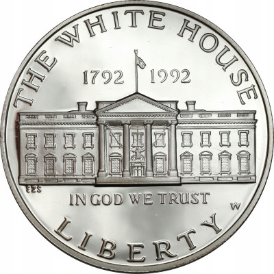USA. 1 dolar 1992, Dwustulecie Białego Domu – SREBRO